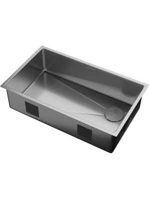 Кухонная мойка ZorG Zerox 74 U / IF Side SF Steel сбоку