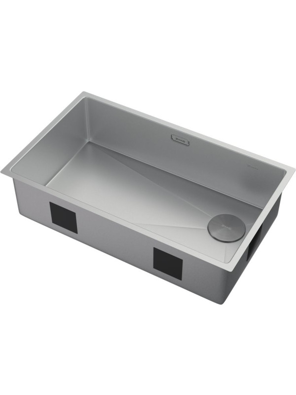 Кухонная мойка ZorG Zerox 74 U / IF Side SF Zurinox Steel сбоку