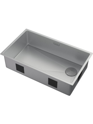 Кухонная мойка ZorG Zerox 74 U / IF Side SF Zurinox Steel сбоку