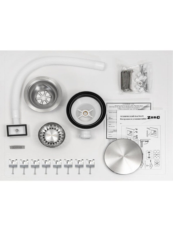 Кухонная мойка ZorG ZRN 4555 Premium PVD Satin арматура