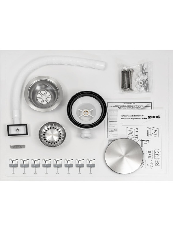 Кухонная мойка ZorG ZRN 5055 Premium Satin арматура