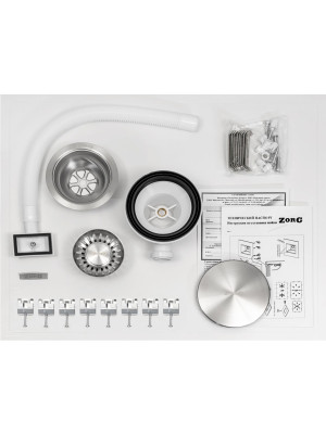 Кухонная мойка ZorG ZRN 5055 Premium Satin арматура