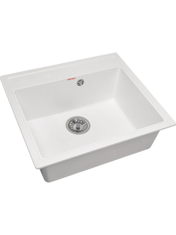 Кухонная мойка Arfeka Dalago 57 Silken White сбоку