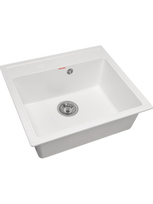 Кухонная мойка Arfeka Dalago 57 Silken White сбоку