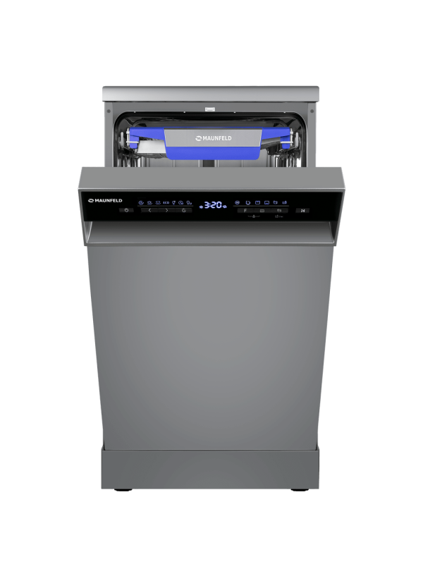 Посудомоечная машина Maunfeld MWF45331S Inverter спереди с открытой дверцей