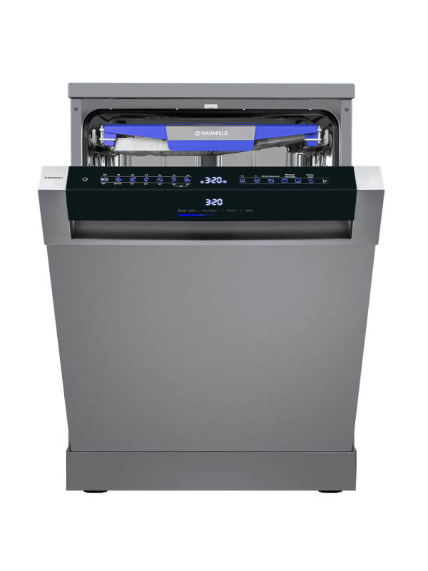 Посудомоечная машина Maunfeld MWF60331S Inverter спереди с открытой крышкой