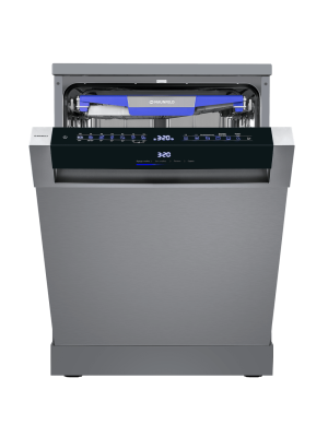 Посудомоечная машина Maunfeld MWF60331S Inverter спереди с открытой крышкой