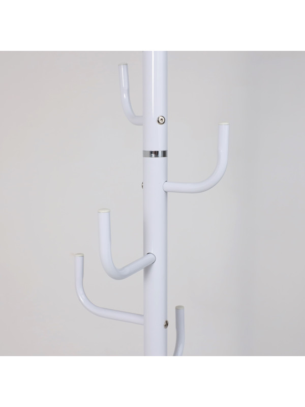 Вешалка напольная AksHome Cactus белая вблизи