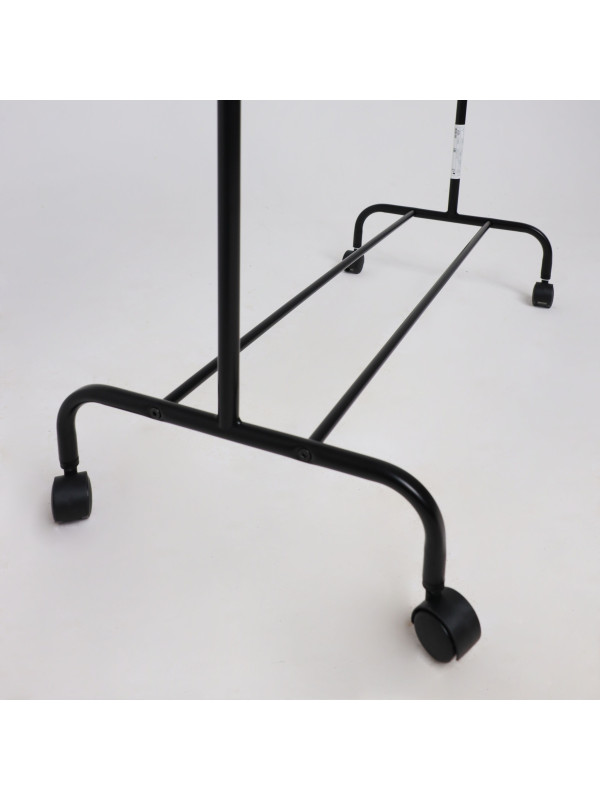 Вешалка напольная AksHome Радуга 2 черная колесики