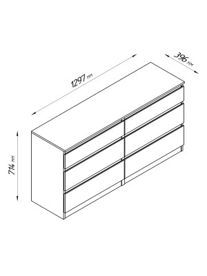 Комод Mio Tesoro Кастор 6 ящиков белый 7