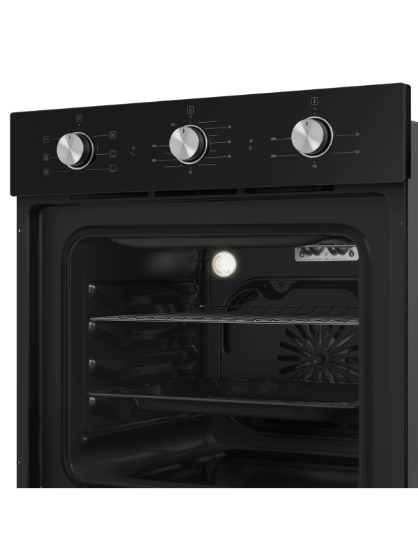 Электрический духовой шкаф Maunfeld AEOF6060B Black вблизи