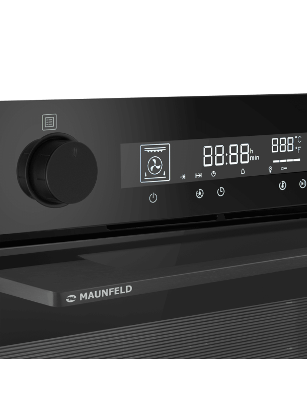 Электрический духовой шкаф Maunfeld AEOH60106B2 Black вблизи