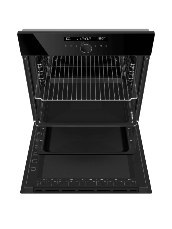 Электрический духовой шкаф Maunfeld EOEH7613B Glossy Black сверху