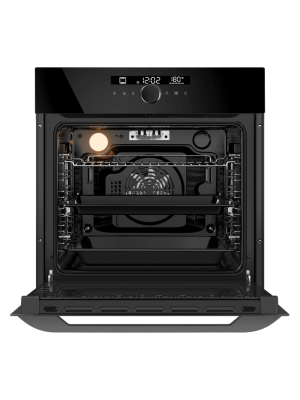 Электрический духовой шкаф Maunfeld EOEH7613B Glossy Black спереди