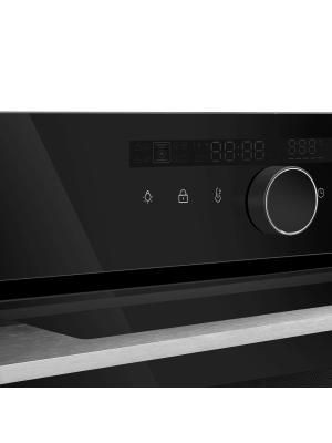 Электрический духовой шкаф Maunfeld EOEH7613B Glossy Black электронное управление