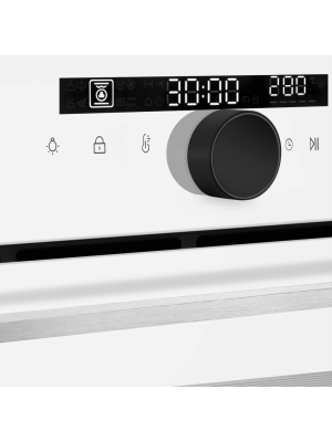 Электрический духовой шкаф Maunfeld EOEH7613W Glossy White электронное управление