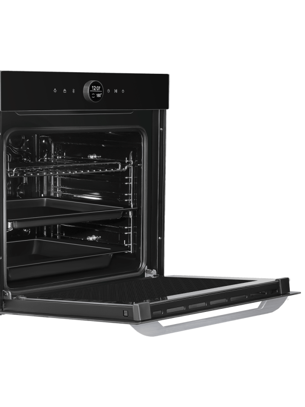 Электрический духовой шкаф Maunfeld EOEH7616B Black под углом