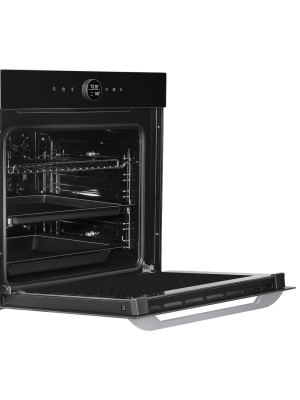 Электрический духовой шкаф Maunfeld EOEH7616B Black под углом