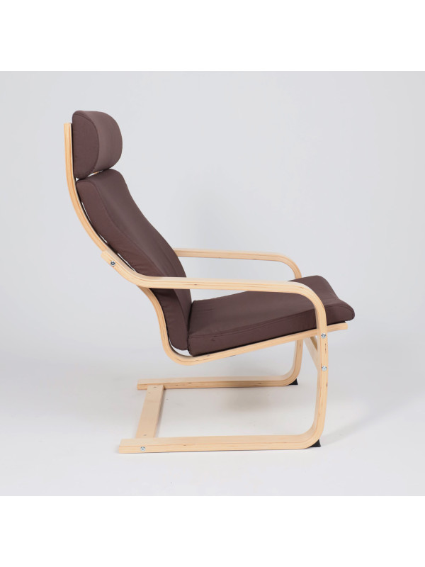 Кресло AksHome Relax коричневый еще сбоку