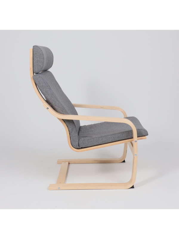 Кресло AksHome Relax серый еще сбоку
