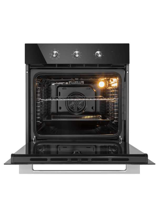 Электрический духовой шкаф Maunfeld MEOC708PB Black спереди