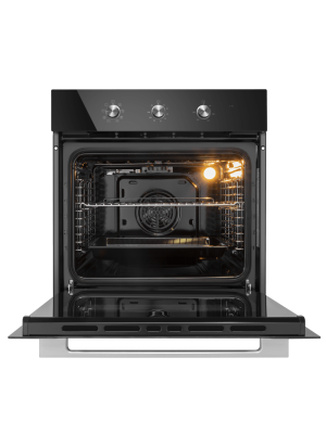 Электрический духовой шкаф Maunfeld MEOC708PB Black спереди