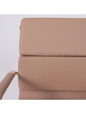 Стул офисный AksHome Indigo LB кофейный/золотой спигка