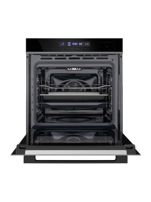 Электрический духовой шкаф Maunfeld MEOR7216STB Black спереди