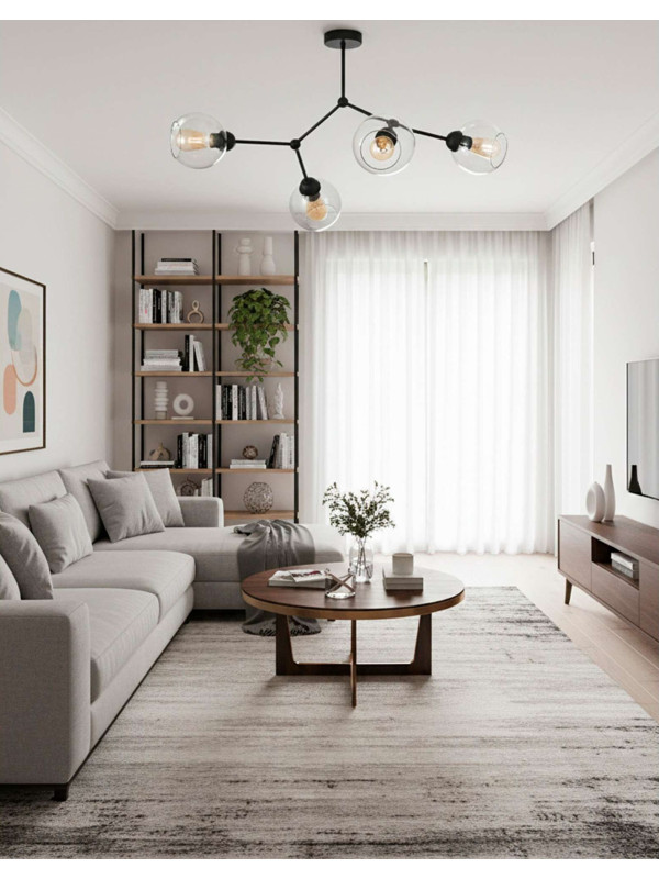 Люстра AksHome Atom дымчатый 4*E27 6