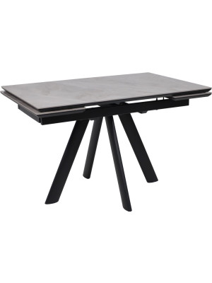 Кухонный стол MamaDoma Jack-120 Italian Light Grey Gloss ST CER/черный