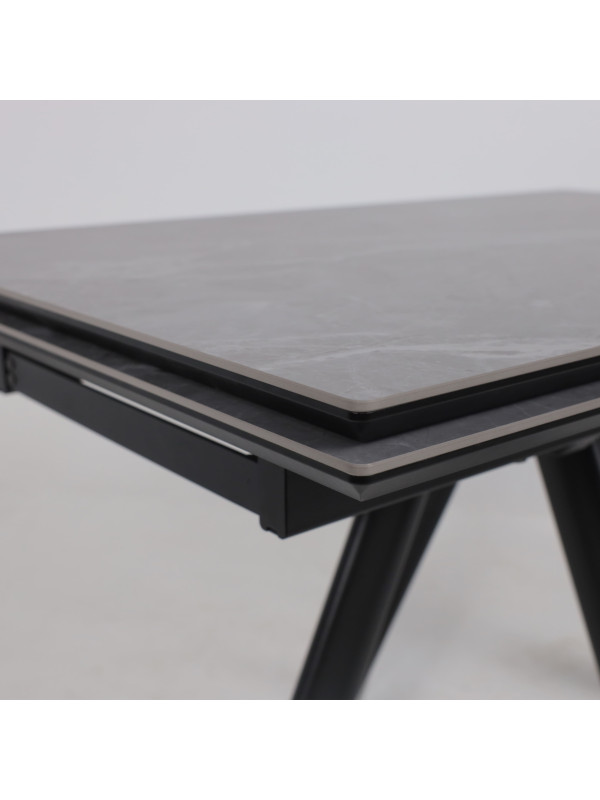 Кухонный стол MamaDoma Jack-120 Stone Grey ST CER/черный 4