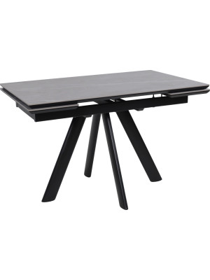 Кухонный стол MamaDoma Jack-120 Stone Grey ST CER/черный