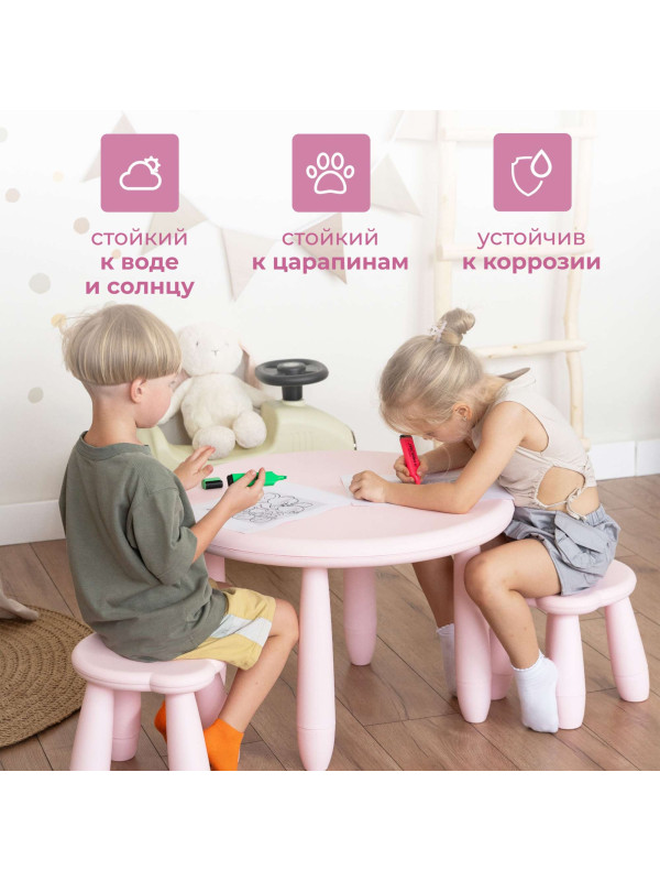 Детский стол STEPP TINI розовый 5