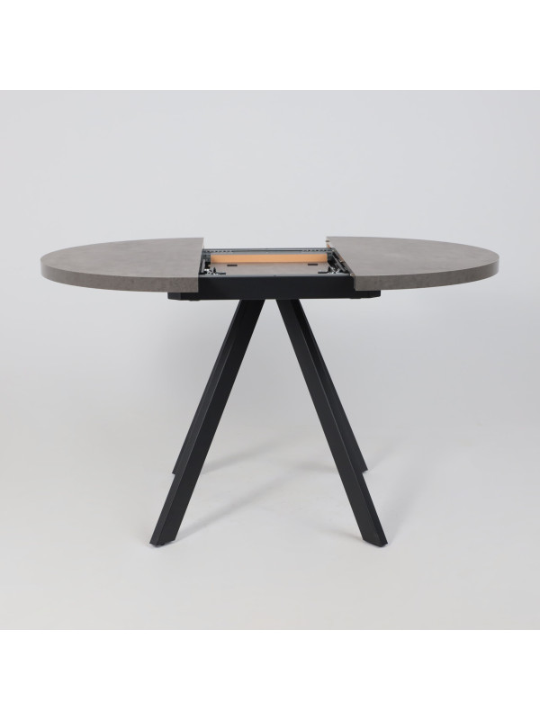 Кухонный стол MamaDoma Rondo M-90 дымчатая керамика/черный 10
