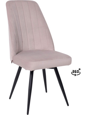 Стул MamaDoma Leonard M-R1 360 жемчужный/черный