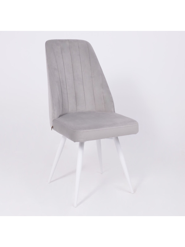 Стул MamaDoma Leonard M-R1 360 платиновый/белый 3