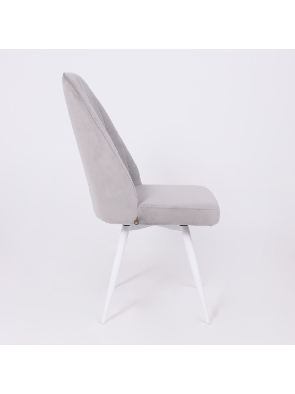 Стул MamaDoma Leonard M-R1 360 платиновый/белый 3