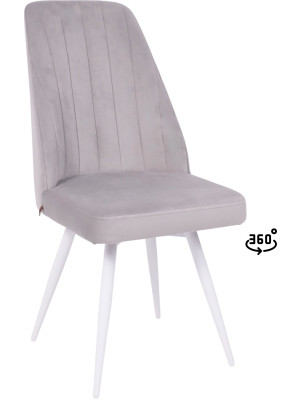 Стул MamaDoma Leonard M-R1 360 платиновый/белый