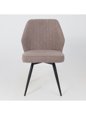 Стул MamaDoma Michael-R1 360 латте/черный (велюр) 2