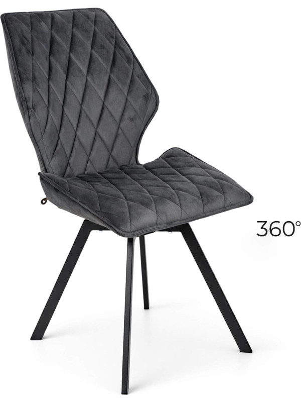 Стул MamaDoma Rafael M-R 360 гематит/черный