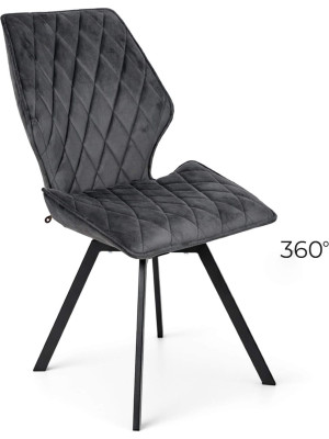 Стул MamaDoma Rafael M-R 360 гематит/черный