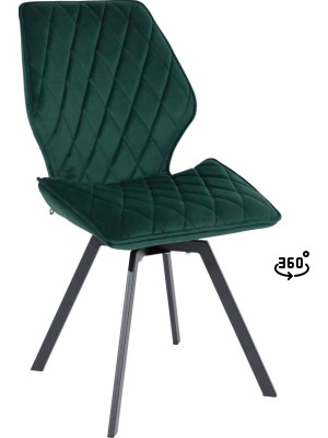 Стул MamaDoma Rafael M-R 360 тёмно-зелёный/черный