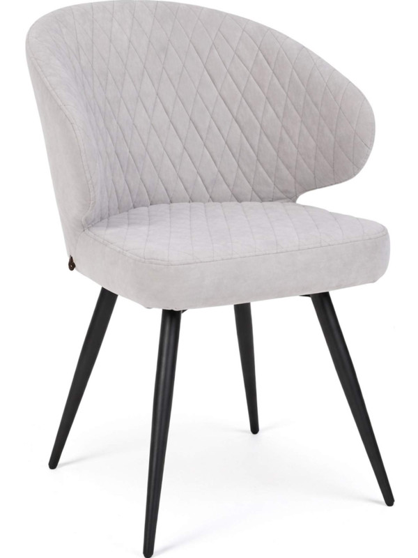 Стул MamaDoma Rob-R1 360 cеребряный/черный