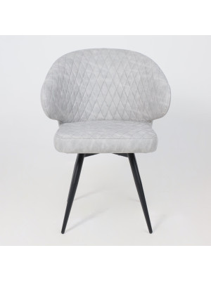 Стул MamaDoma Rob-R1 360 графит/черный (замша) 2