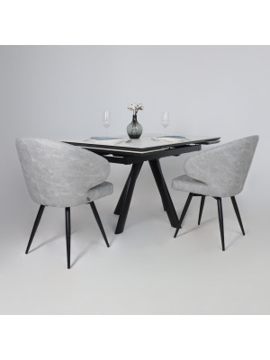 Стул MamaDoma Rob-R1 360 графит/черный (замша) 10