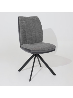 Стул MamaDoma Smart-R 360 графит шенилл и гематит велюр/черный 4