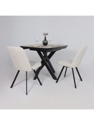 Стул MamaDoma Ибис-360 молочный/черный 10