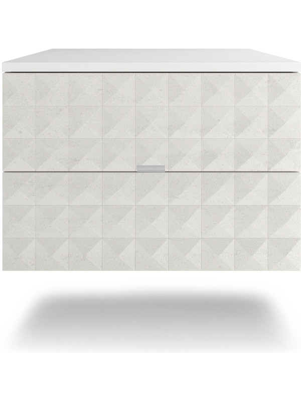 Тумба Shtabe Simple 7002 эко травертин/белый 2