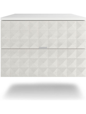 Тумба Shtabe Simple 7002 эко травертин/белый 2