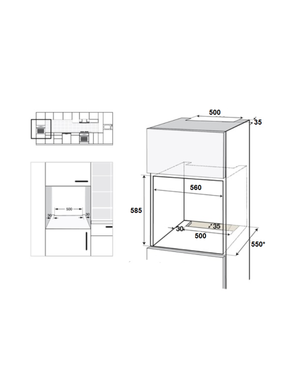 Электрический духовой шкаф Schtoff Decor 1200 Black схема